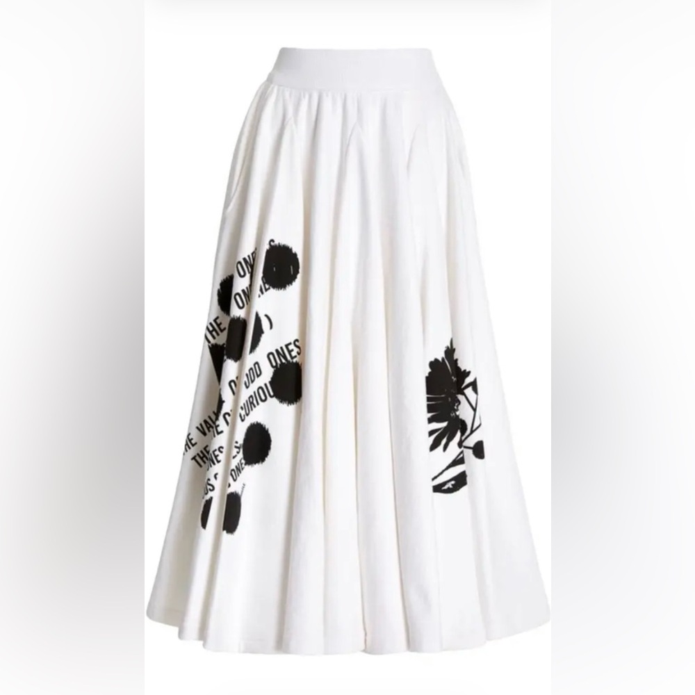 Prada White Cotton Max Skirt Size S